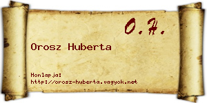 Orosz Huberta névjegykártya